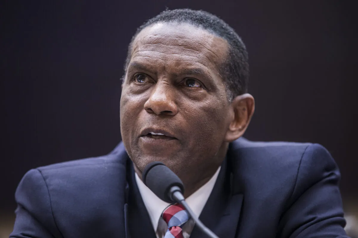 Former NFL player Burgess Owens testifies during a hearing in Washington on June 19, 2019. (Zach Gibson/Getty Images)