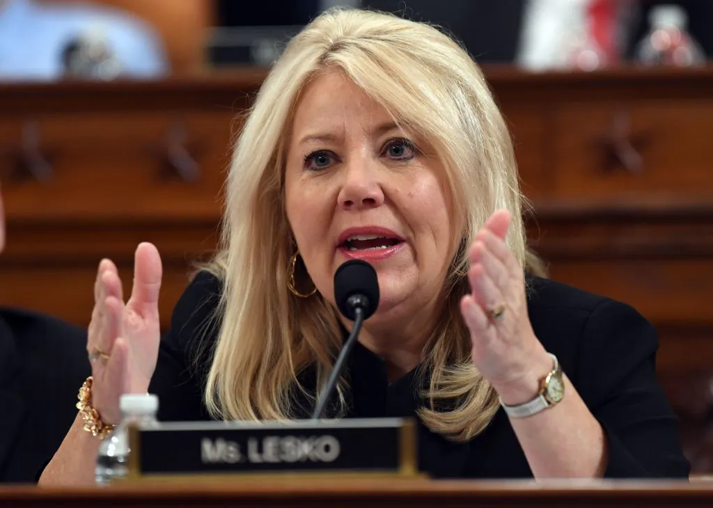 Rep. Debbie Lesko (R-Ariz.) speaks on Capitol Hill in Washington, on Dec. 12, 2019. (Saul Loeb/AFP via Getty Images)