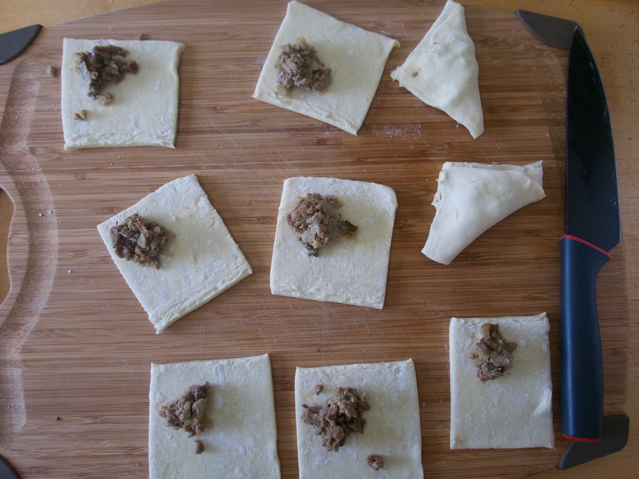 filling the turnovers
