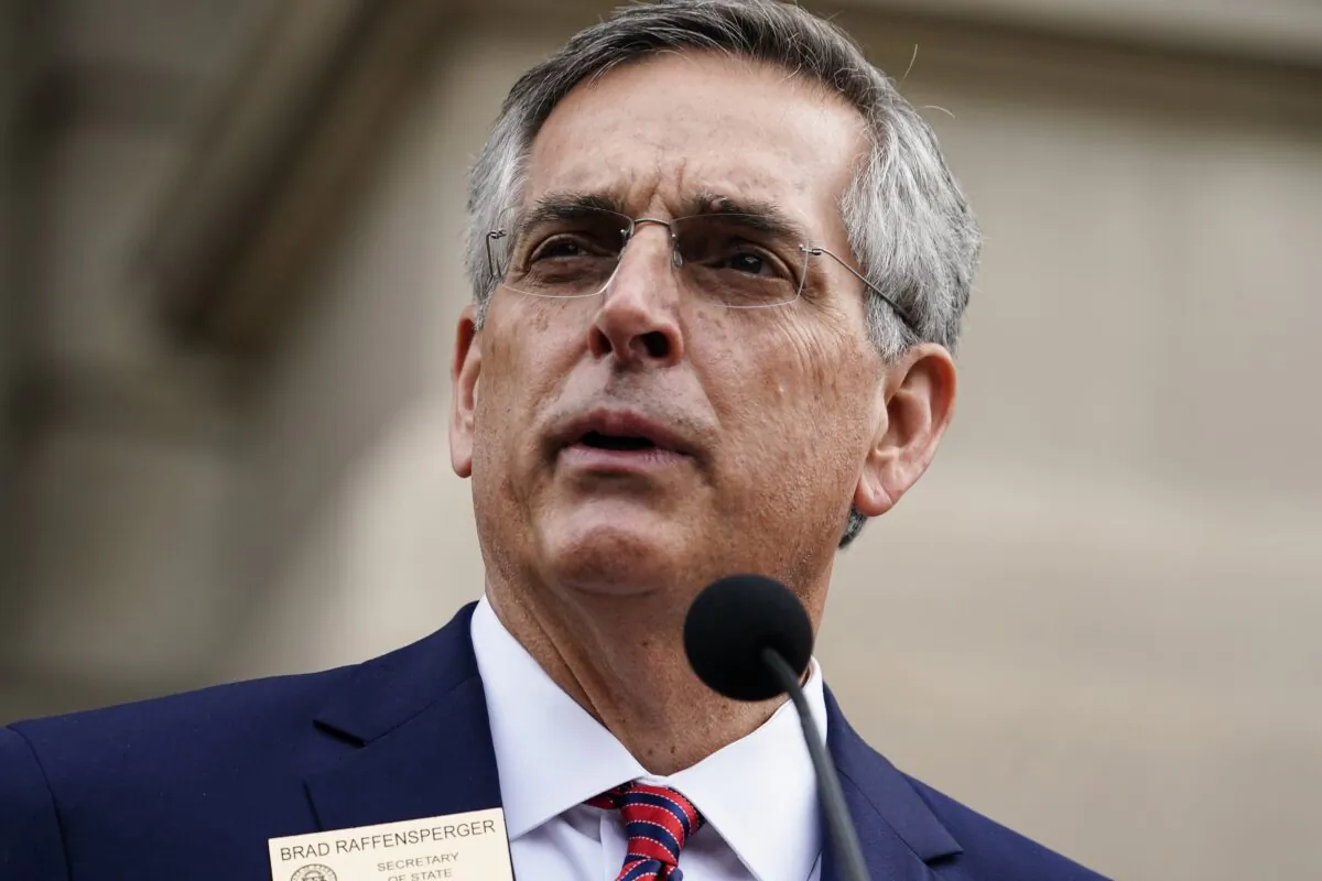 Georgia Secretary of State Brad Raffensperger speaks during a news conference in Atlanta on Nov. 11, 2020. (Brynn Anderson/AP Photo)