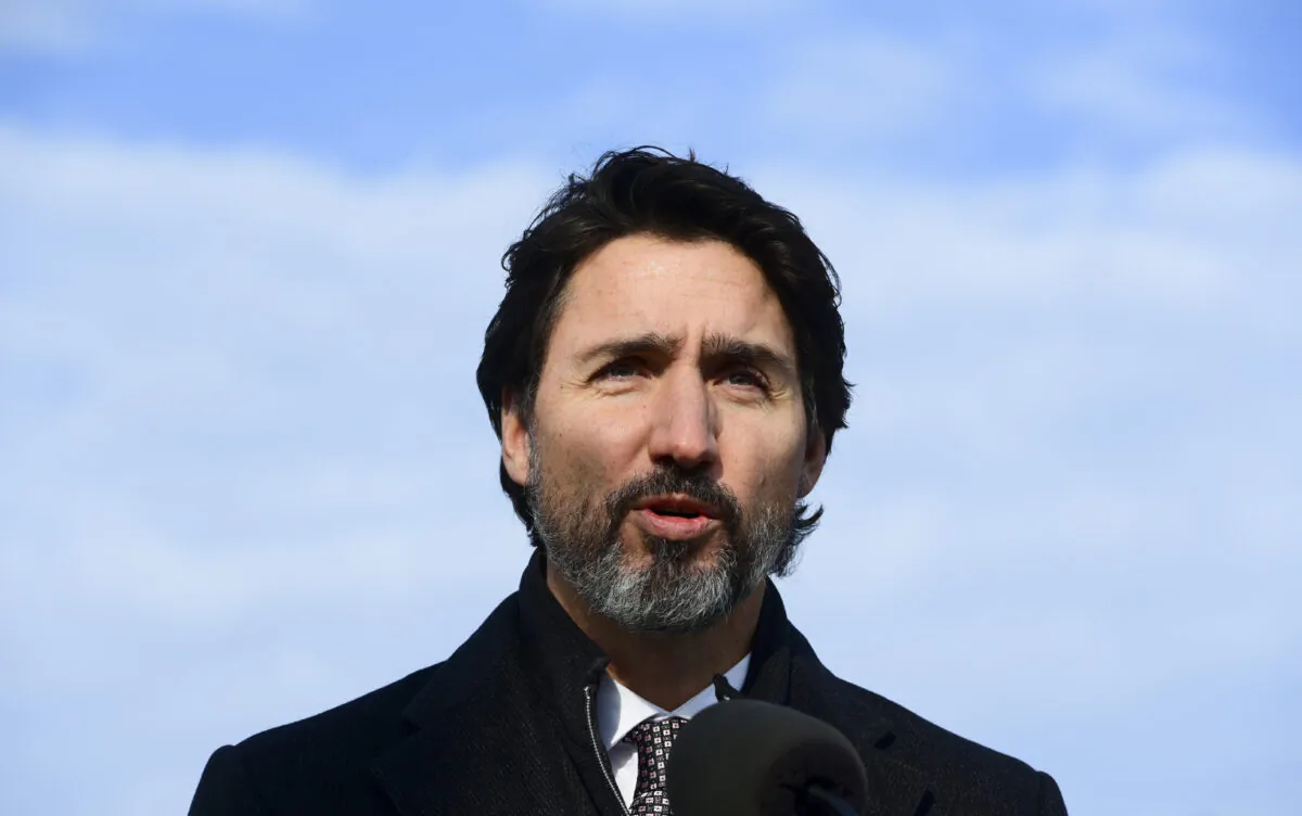 Prime Minister Justin Trudeau makes an announcement at the Ornamental Gardens in Ottawa on Nov. 19, 2020. (Sean Kilpatrick/The Canadian Press)