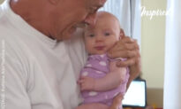 Baby Meets Grandpa for First Time