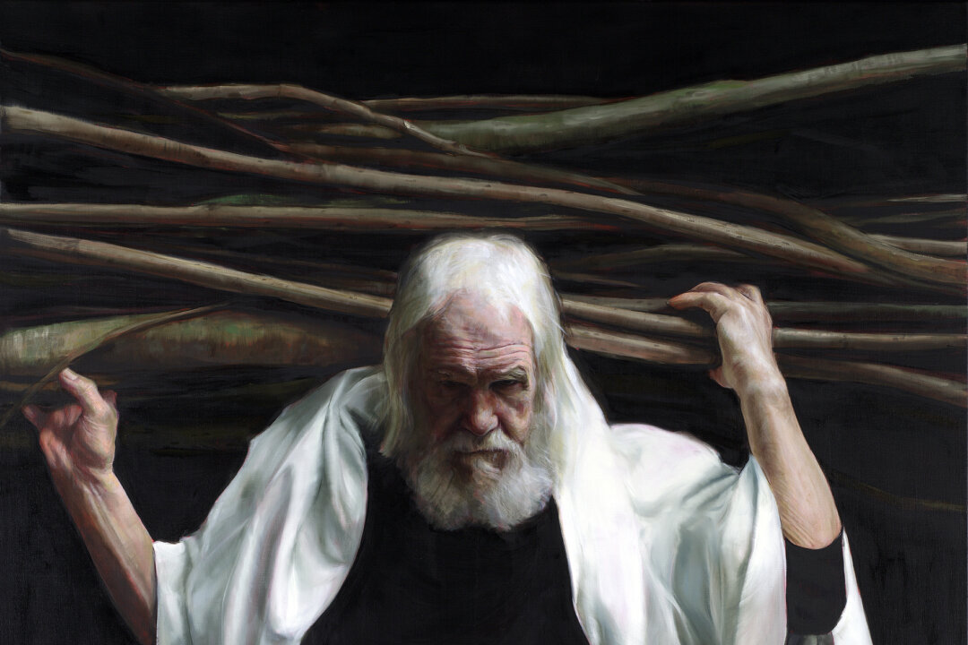 Detail of "Abraham," 2016, by Egbert Modderman. Oil on canvas; 78 3/4 inches by 59 inches. (Courtesy of Egbert Modderman)