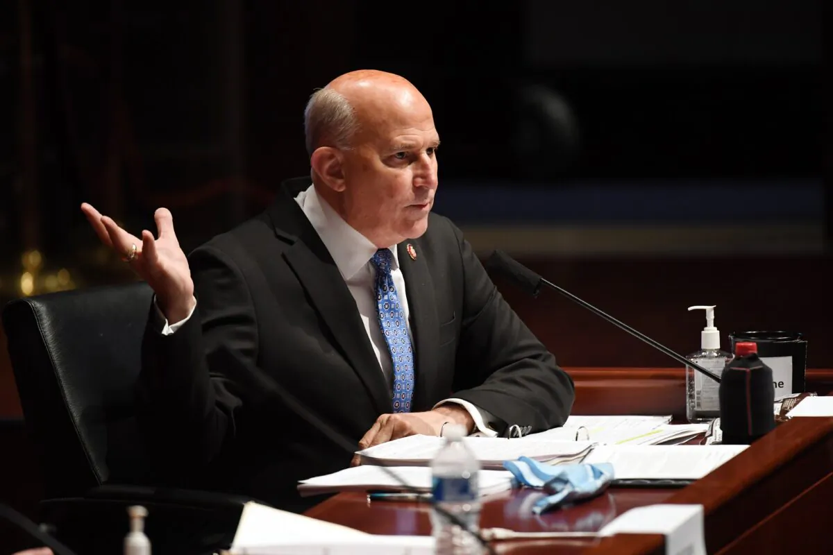 Rep. Louie Gohmert (R-Texas) questions Attorney General William Barr who appears before the House Oversight Committee on Capitol Hill in Washington on July 28, 2020. (Matt McClain-Pool/Getty Images)