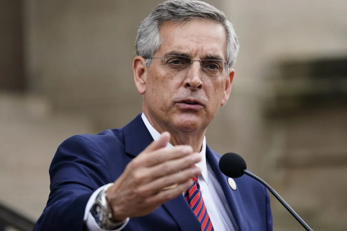 Georgia Secretary of State Brad Raffensperger speaks during a news conference in Atlanta, Ga., on Nov. 13, 2020. (Brynn Anderson/AP Photo)