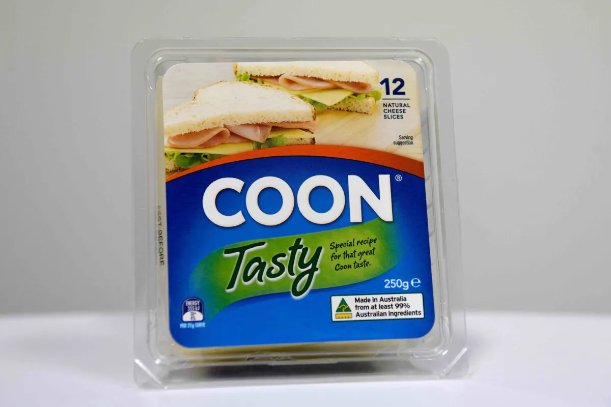 A packet of Coon cheese is photographed in Sydney, Australia, on July 24, 2020. (AAP Image/Bianca De Marchi)