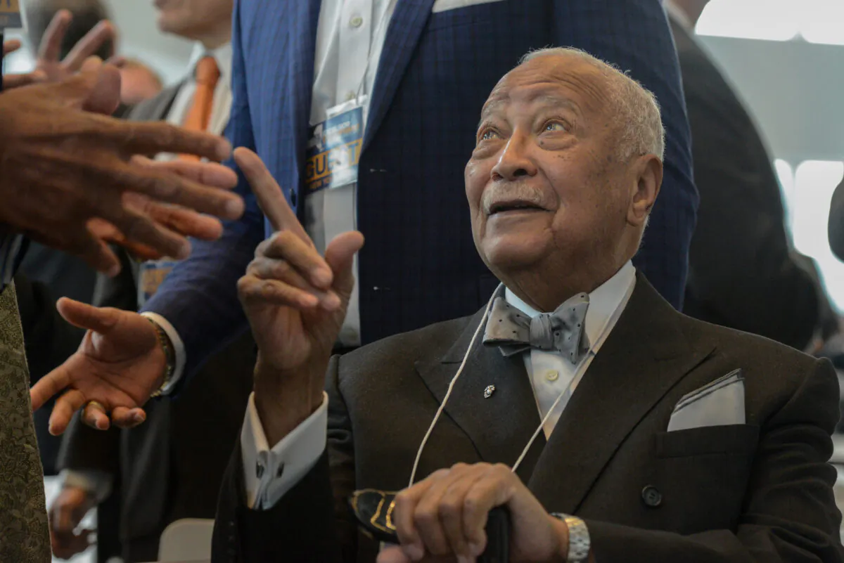 Former Mayor of New York City, David Dinkins, attends Governor Andrew Cuomo's State of the State address in New York City, on Jan. 9, 2017. (Stephanie Keith/Reuters)