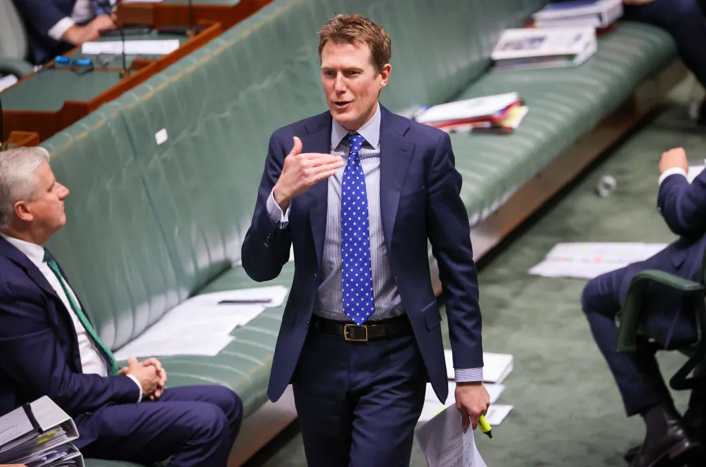 Australia's Attorney-General Christian Porter during Question Time in the House of Representatives at Parliament House in Canberra, Australia on Sept. 3, 2020. (David Gray/Getty Images)