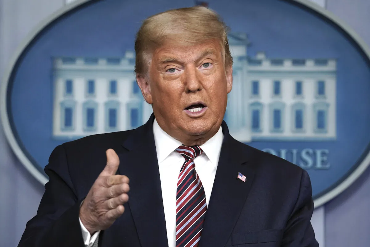 President Donald Trump speaks at the White House in Washington on Nov. 5, 2020. (Evan Vucci, File/AP Photo)