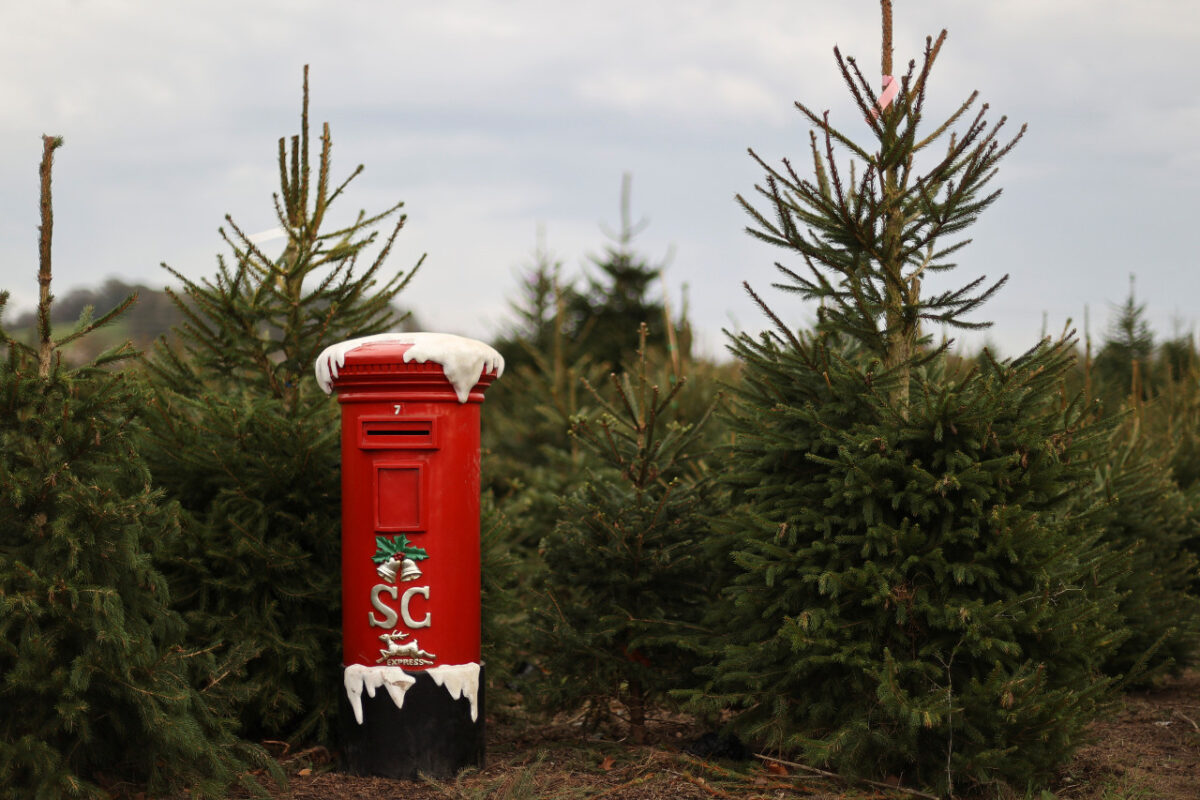 A mailbox for letters to Santa Claus