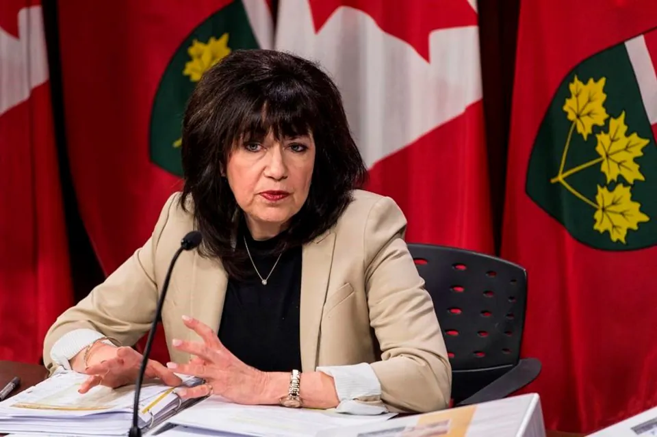 Ontario Auditor General Bonnie Lysyk speaks during a press conference at Queens Park after the release of her 2019 annual report in Toronto on December 4, 2019. (The Canadian Press/Aaron Vincent Elkaim)