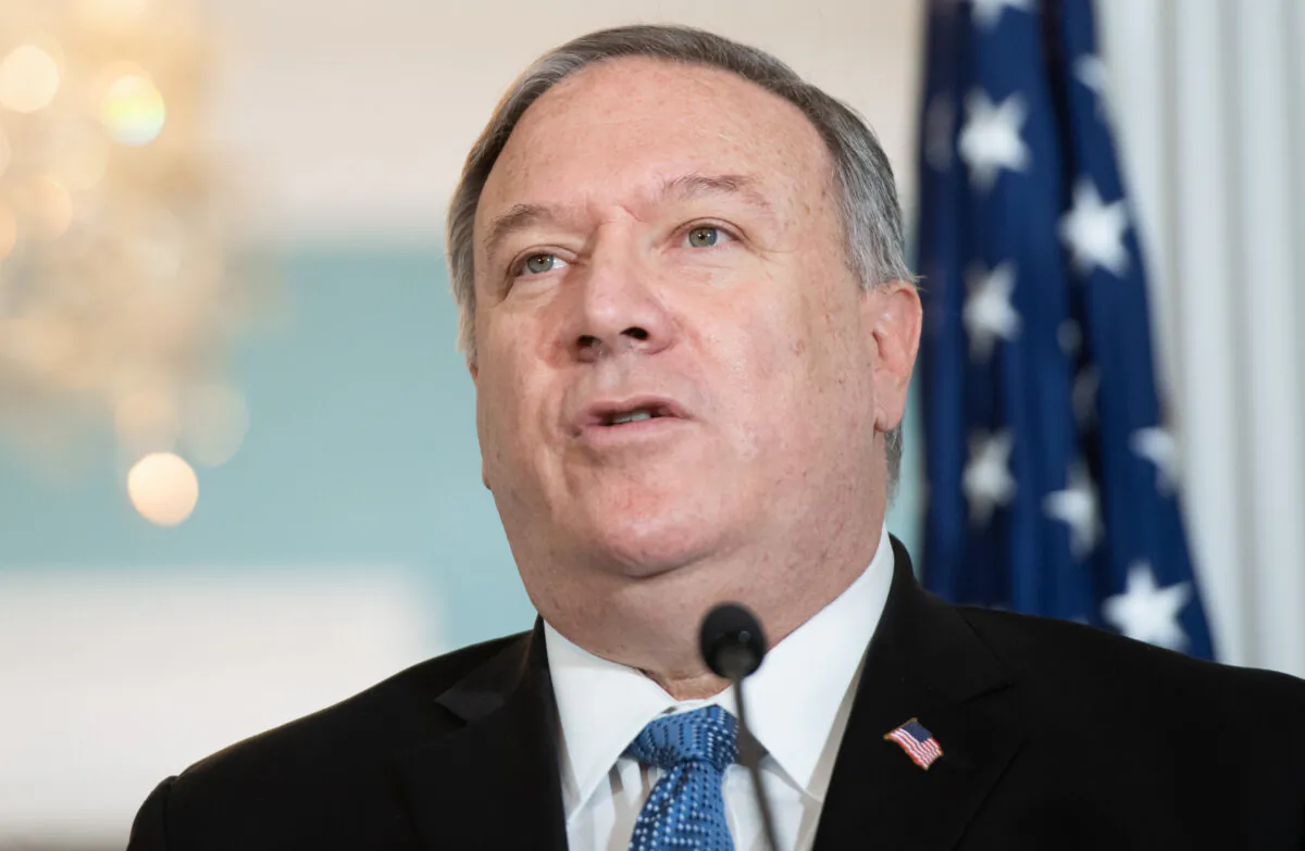 Secretary of State Mike Pompeo at the State Department in Washington, D.C. on Nov. 24, 2020. (SAUL LOEB/POOL/AFP via Getty Images)