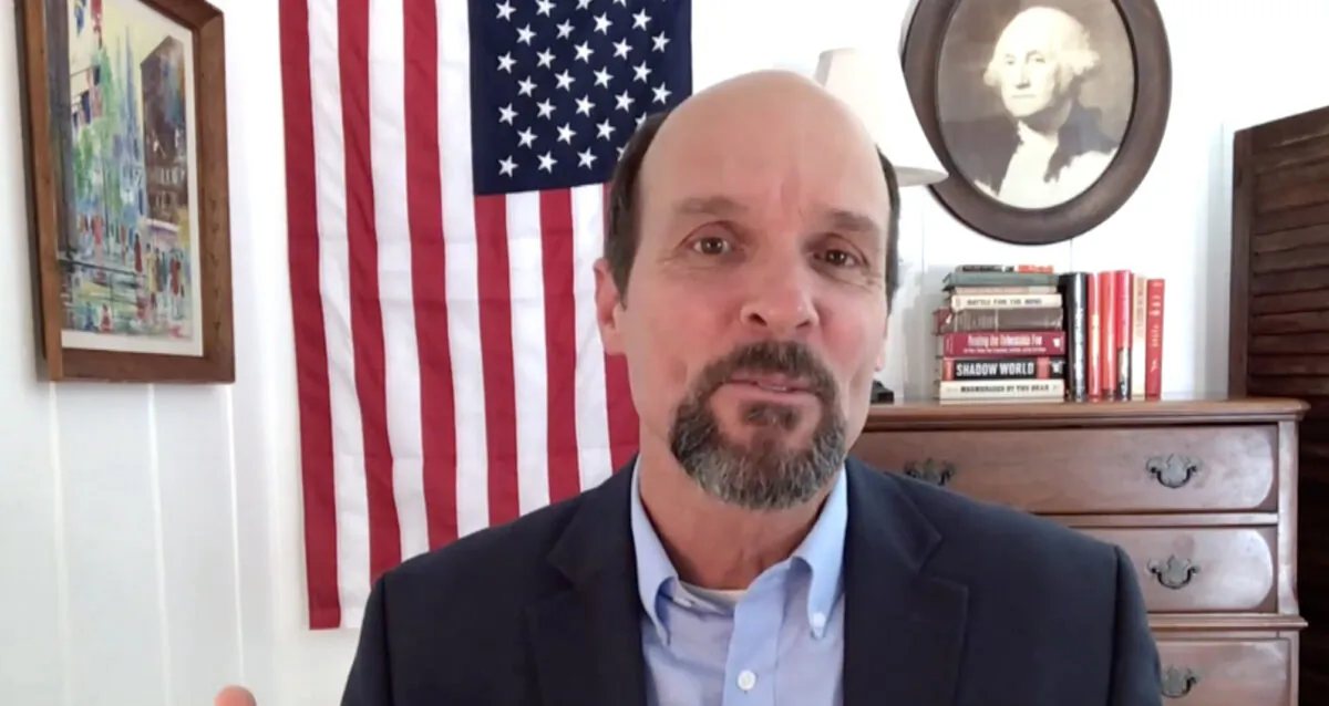 Curtis Bowers in the interview with NTDTV "Focus Talk." (Screenshot/The Epoch Times)