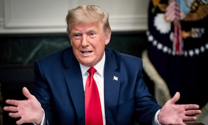 President Donald Trump speaks in the Diplomatic Room of the White House in Washington, on Nov. 26, 2020. (Erin Schaff/Pool/Getty Images)