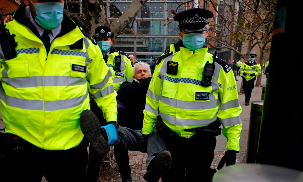 London Protest police