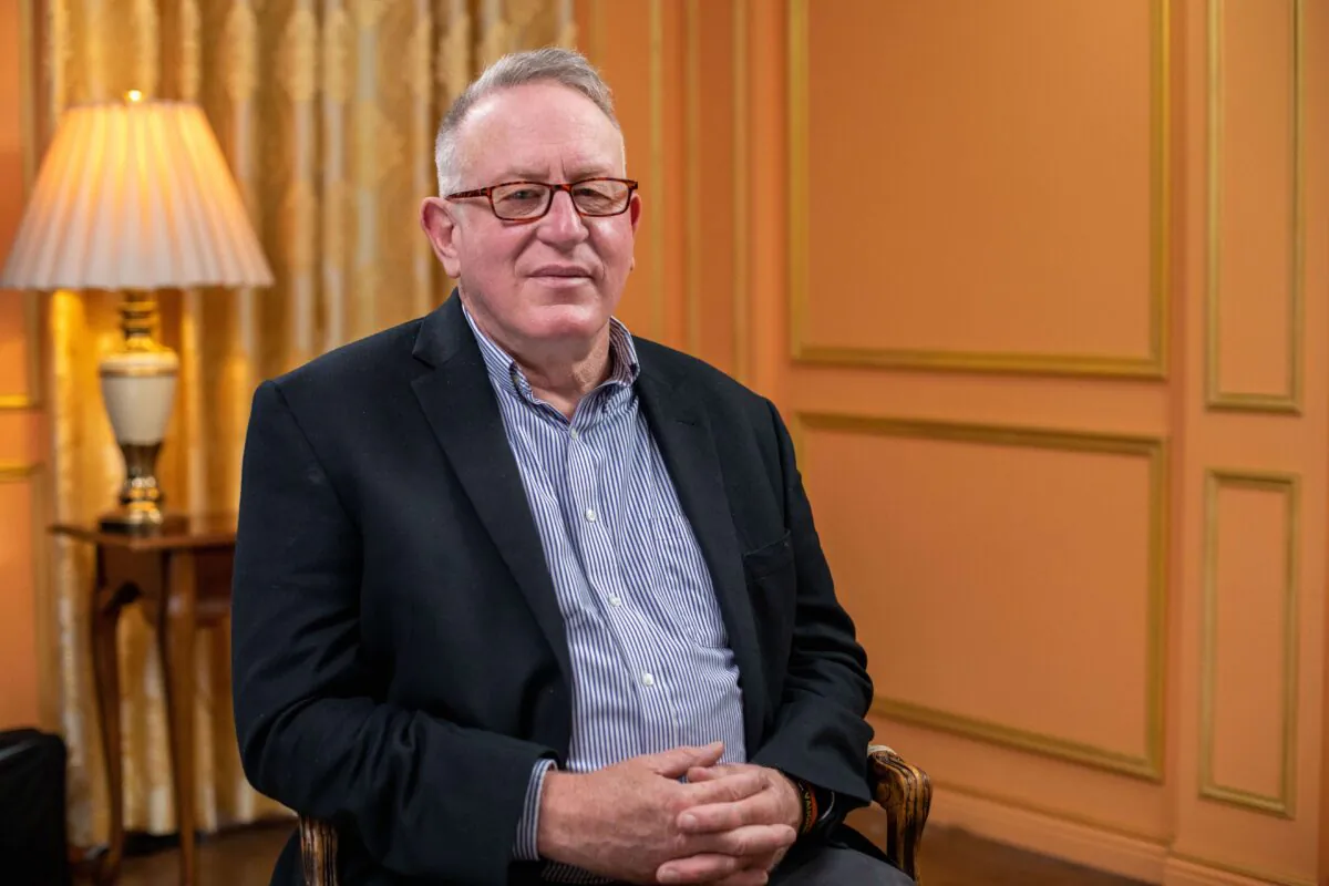 Anti-communist activist, researcher, and filmmaker Trevor Loudon in New York on Nov. 27, 2020. (Brendon Fallon/The Epoch Times)