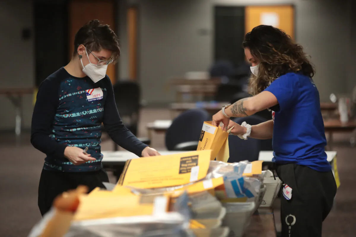 Election officials count absentee ballots in Milwaukee, Wis., on Nov. 4, 2020. (Scott Olson/Getty Images)