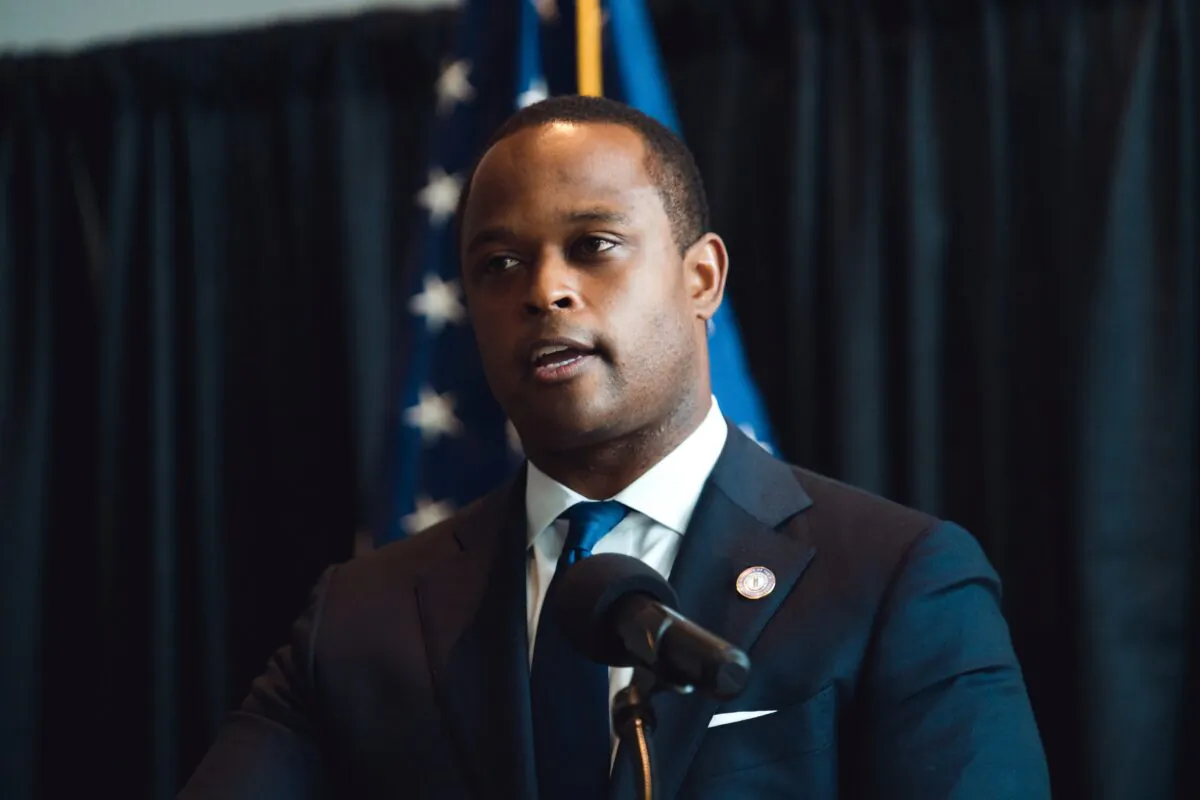 Kentucky Attorney General Daniel Cameron speaks during a press conference in Frankfort, Ky., on Sept. 23, 2020. (Jon Cherry/Getty Images)