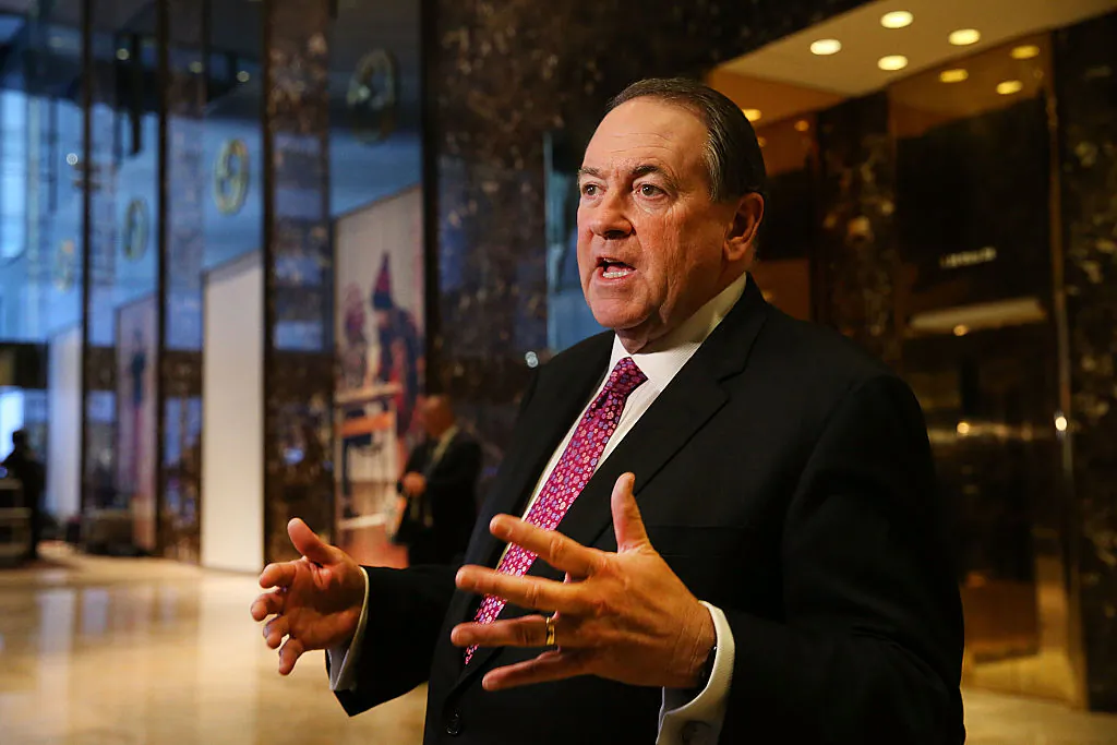 Then-Arkansas Gov. Mike Huckabee in New York City on Nov. 18, 2016. (Spencer Platt/Getty Images)