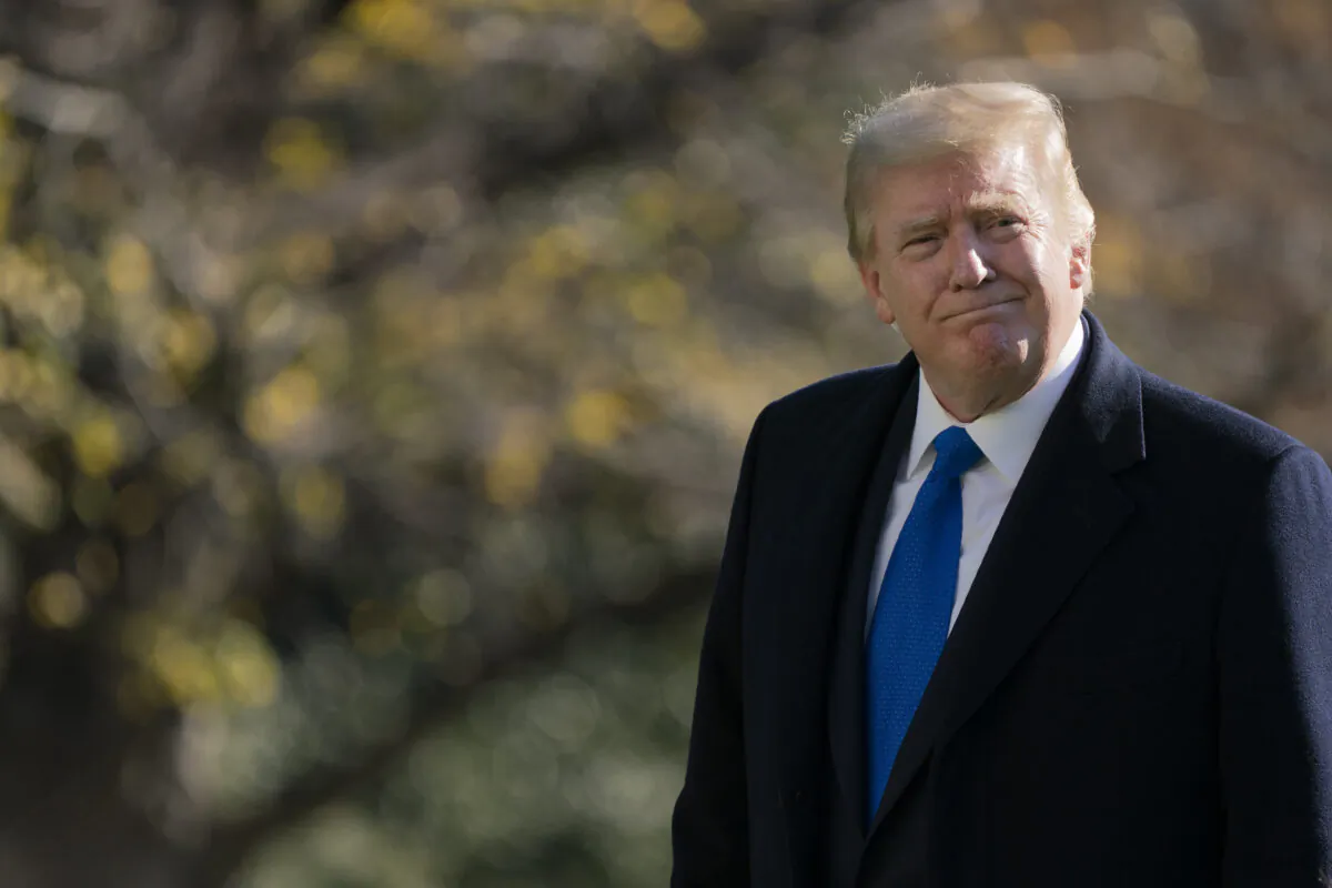 President Donald Trump walks on the South Lawn of the White House in Washington, on Nov. 29, 2020. (Patrick Semansky/AP Photo)