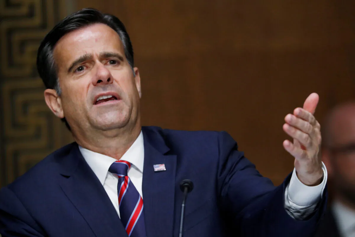 Rep. John Ratcliffe (R-Texas), testifies before a Senate Intelligence Committee nomination hearing on Capitol Hill in Washington, on May 5, 2020. (Andrew Harnik/Reuters File Photo)
