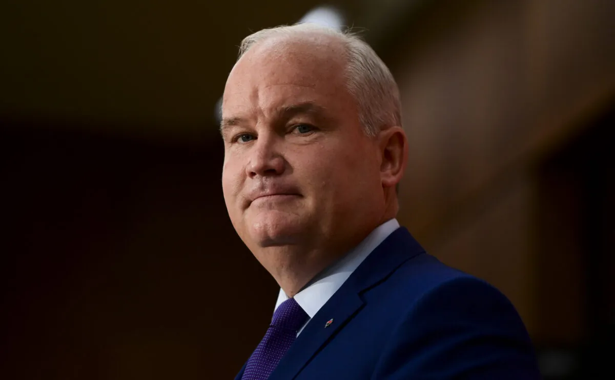 Conservative Leader Erin O'Toole holds his first news conference as leader on Parliament Hill in Ottawa, Canada, on Aug. 25, 2020. (Sean Kilpatrick/The Canadian Press)
