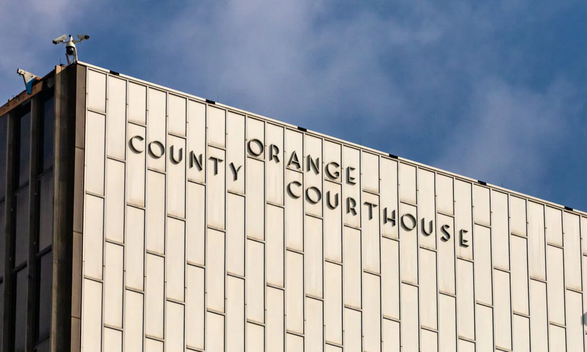 The Orange County Courthouse in Santa Ana, Calif., on Oct. 22, 2020. (John Fredricks/The Epoch Times)