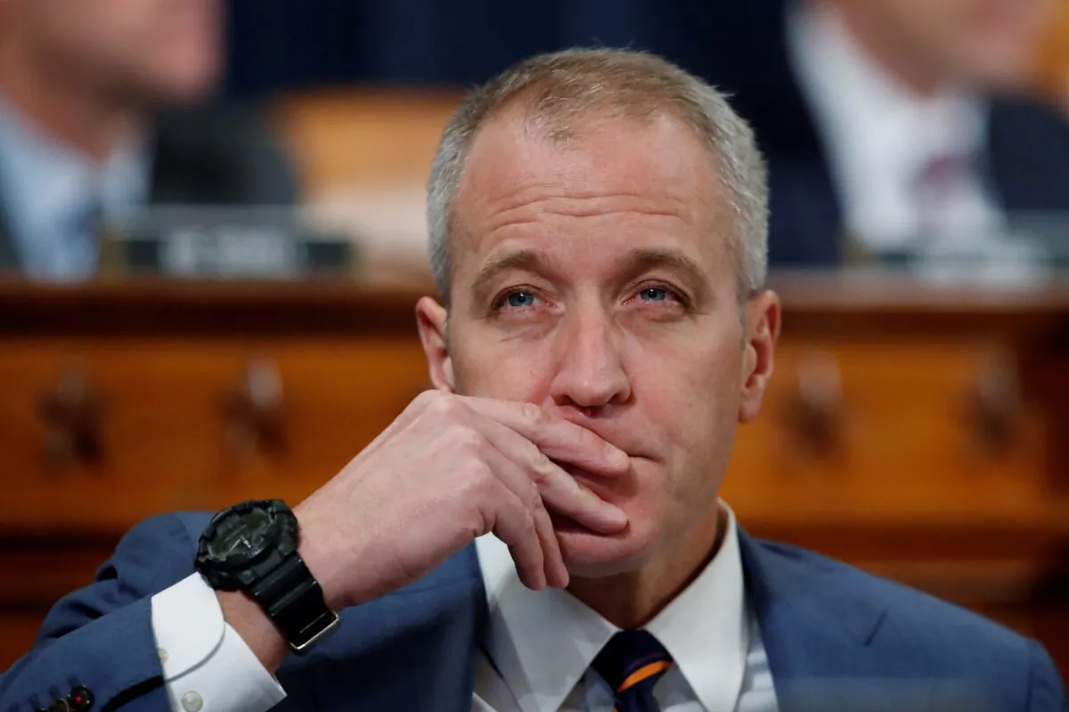Rep. Sean Patrick Maloney (D-N.Y.) listens during a House Intelligence Committee on Capitol Hill in Washington on Nov. 13, 2019. (Alex Brandon/AP Photo)