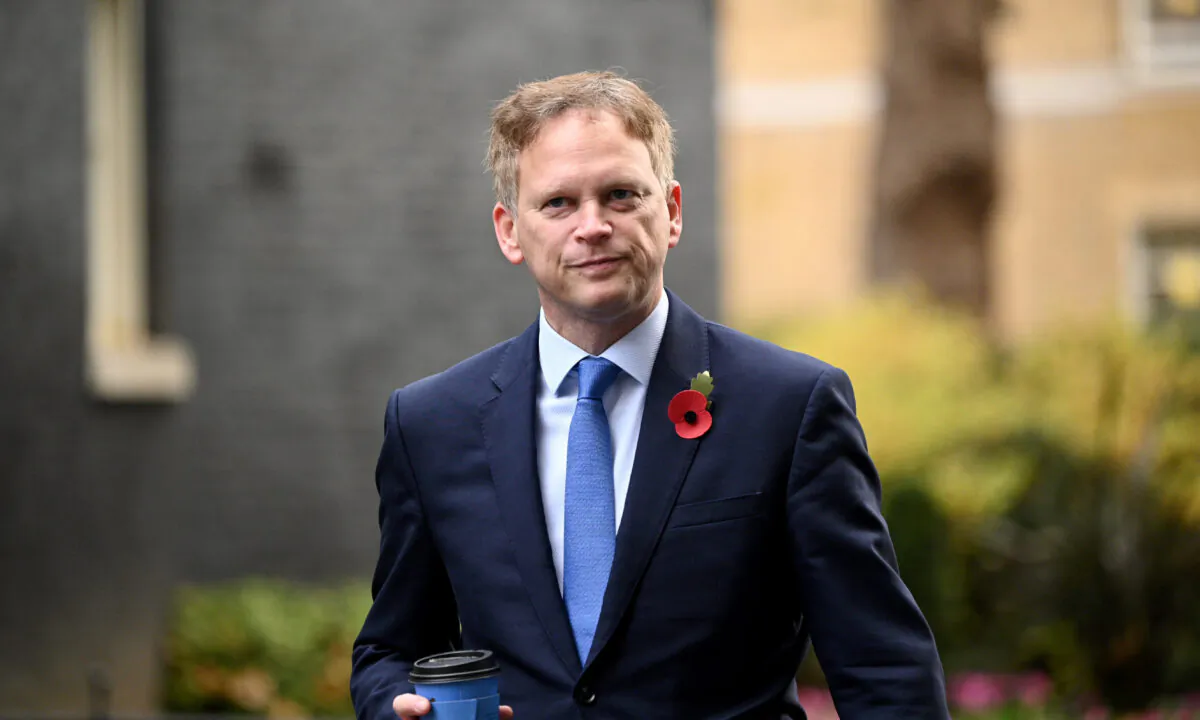 Secretary of State for Transport, Grant Shapps, arrives at Downing Street in London, on Nov. 10, 2020. (Leon Neal/Getty Images)