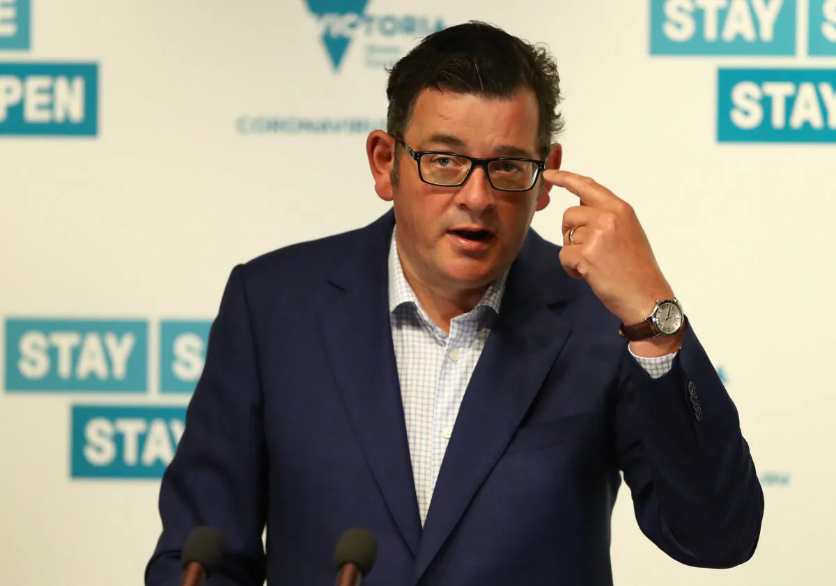 Victorian Premier Daniel Andrews during a press conference in Melbourne, Australia on Dec. 6, 2020. (Robert Cianflone/Getty Images)