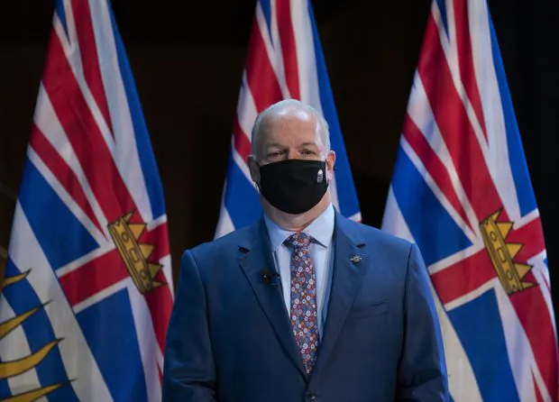 B.C. Premier John Horgan in Victoria, British Columbia, on Nov. 26, 2020. (The Canadian Press/Jonathan Hayward)