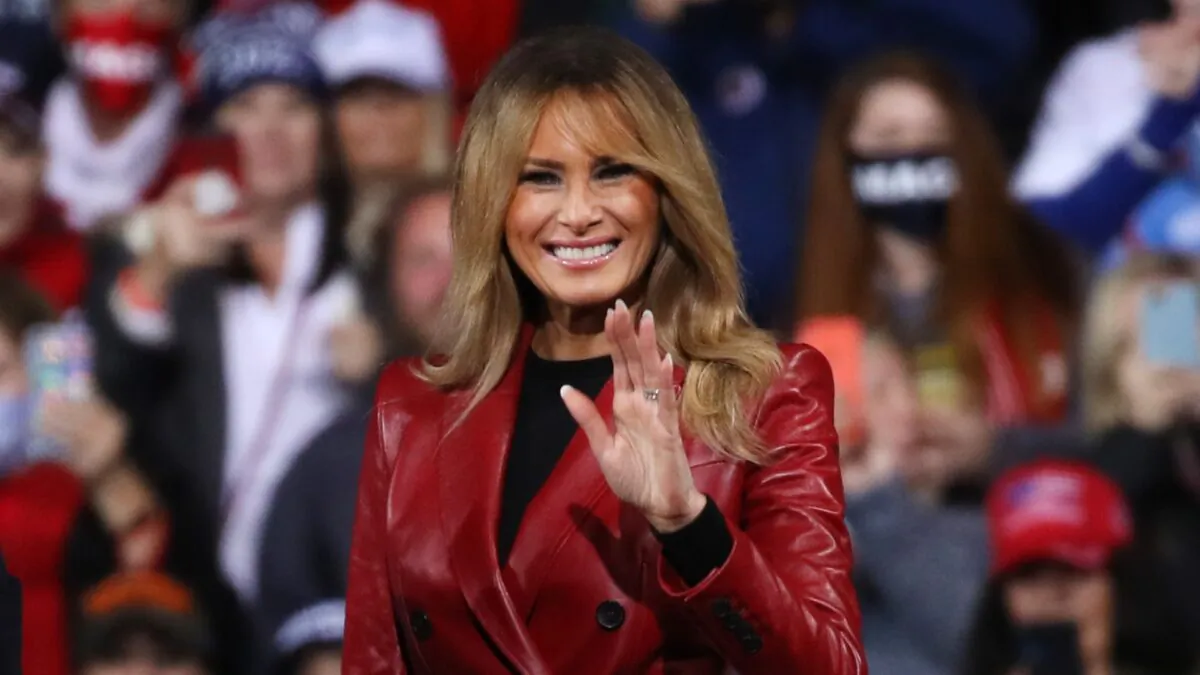 First Lady Melania Trump attends a rally in support of Sens. David Perdue (R-Ga.) and Kelly Loeffler (R-Ga.) in Valdosta, Ga., on Dec. 5, 2020. (Spencer Platt/Getty Images)