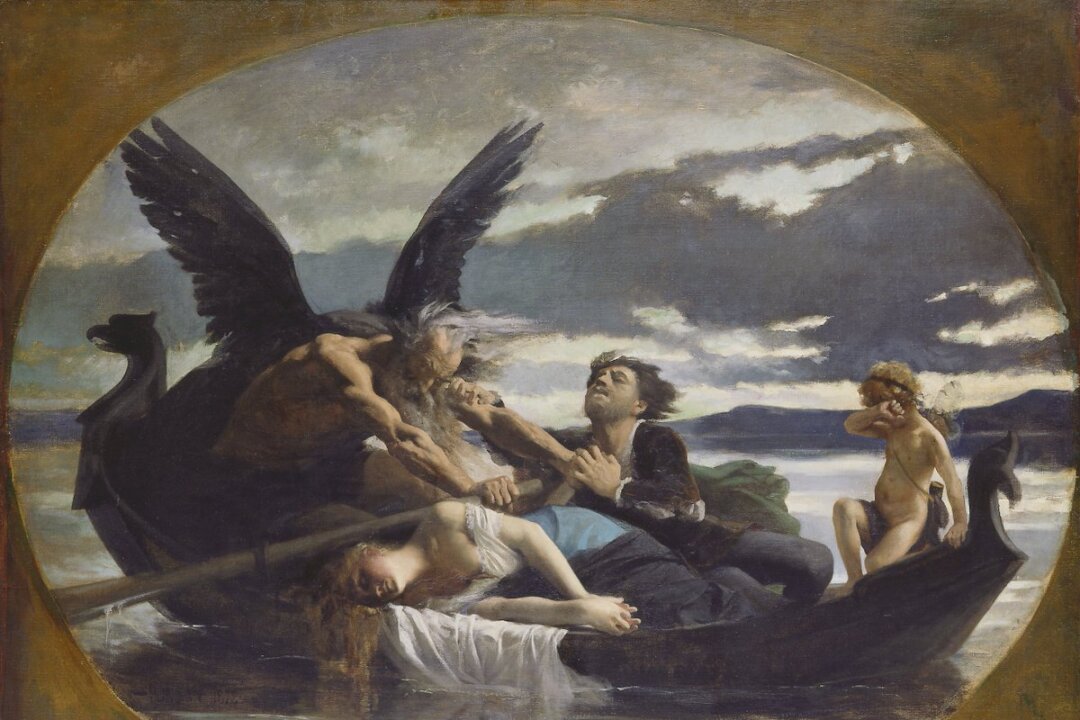 “Love Dies in Time,” 1878, by Édouard Bernard Debat-Ponsan. Oil on Canvas, 45 inches by 57.5 inches. Minneapolis Institute of Art. (Public Domain)