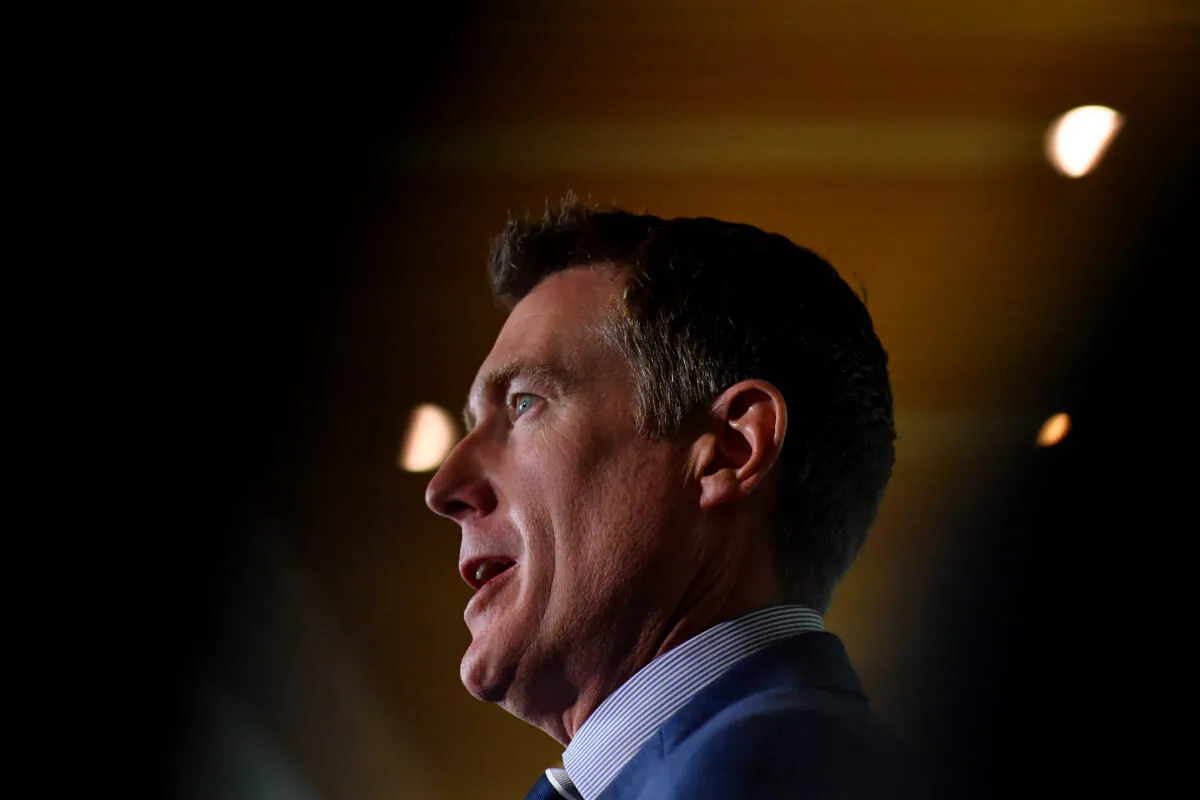 Attorney-General Christian Porter speaking at Parliament House in Canberra, Australia, on Dec. 7, 2020. (Sam Mooy/Getty Images)
