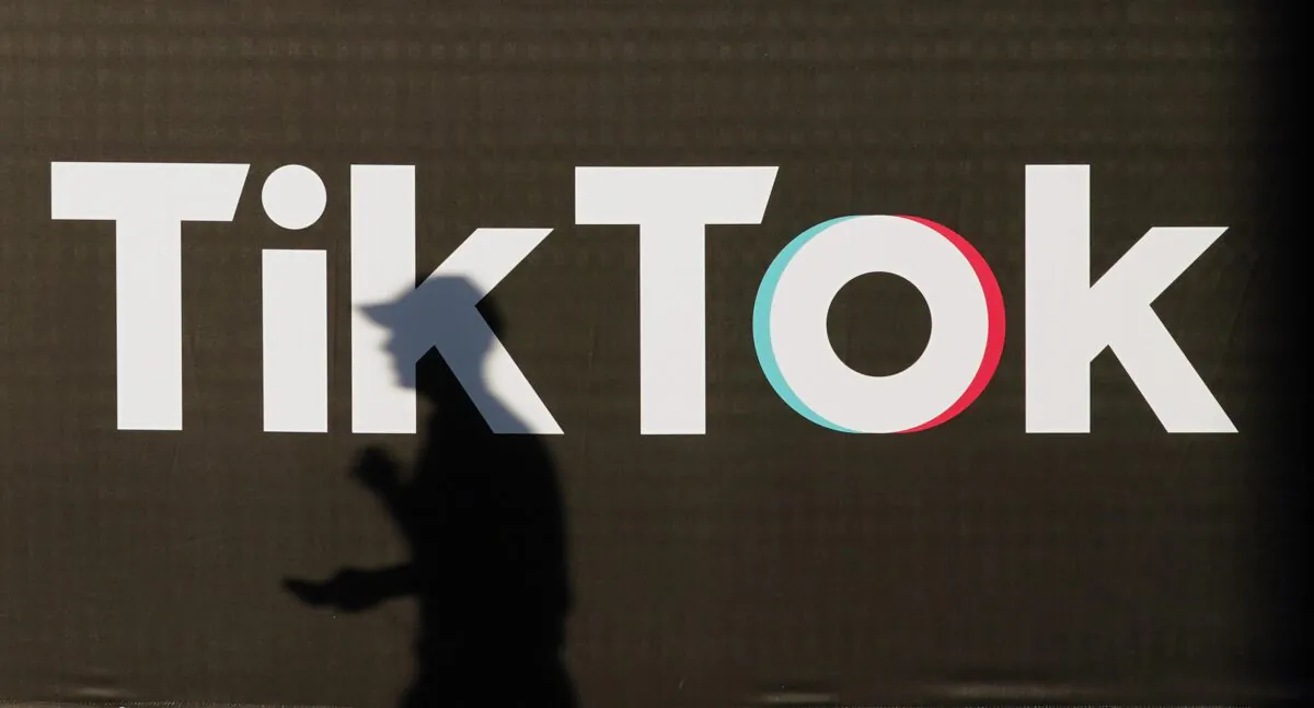 An advertisement for social media company TikTok in Berlin on Sept. 21, 2020. (Sean Gallup/Getty Images)