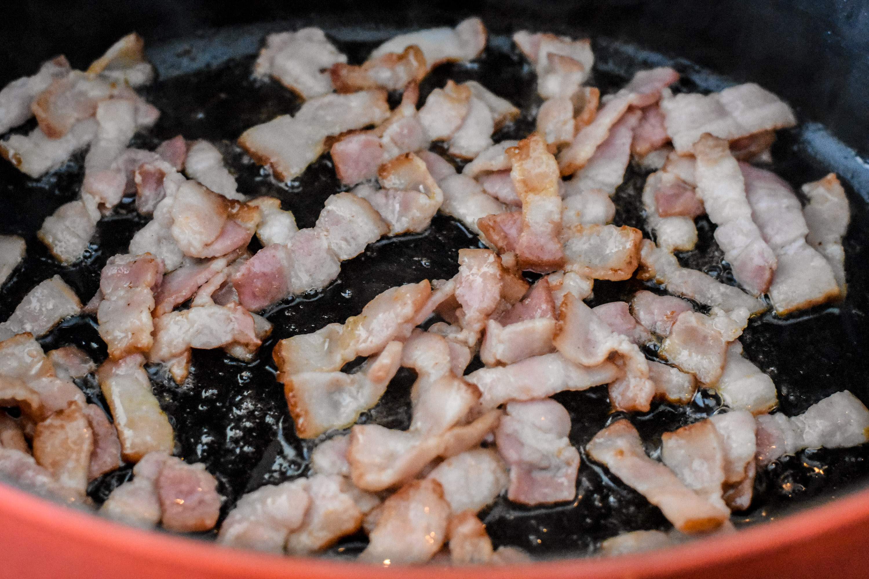 cooking bacon