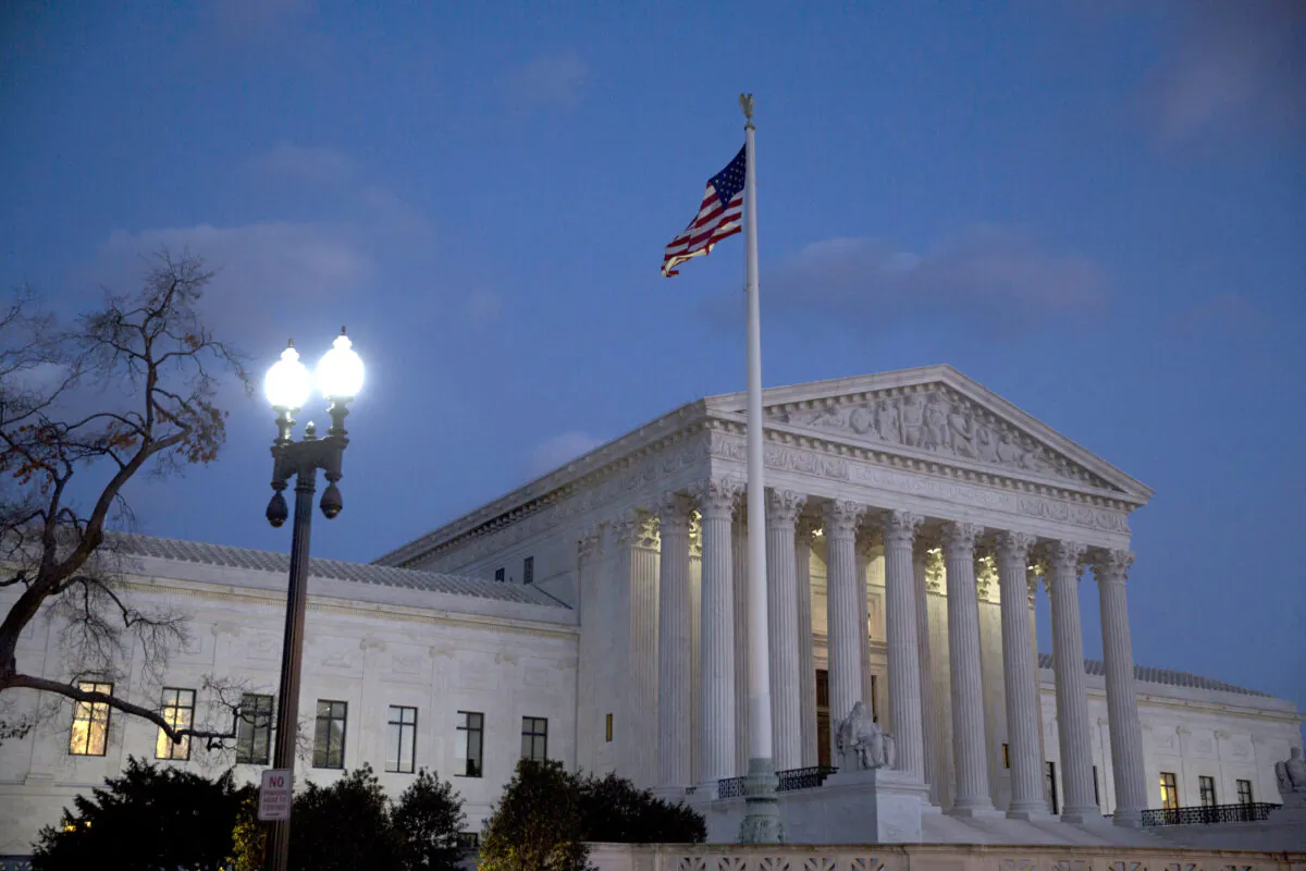 The U.S. Supreme Court is seen at dusk in Washington  on Feb. 13, 2016. (Drew Angerer/Getty Images)