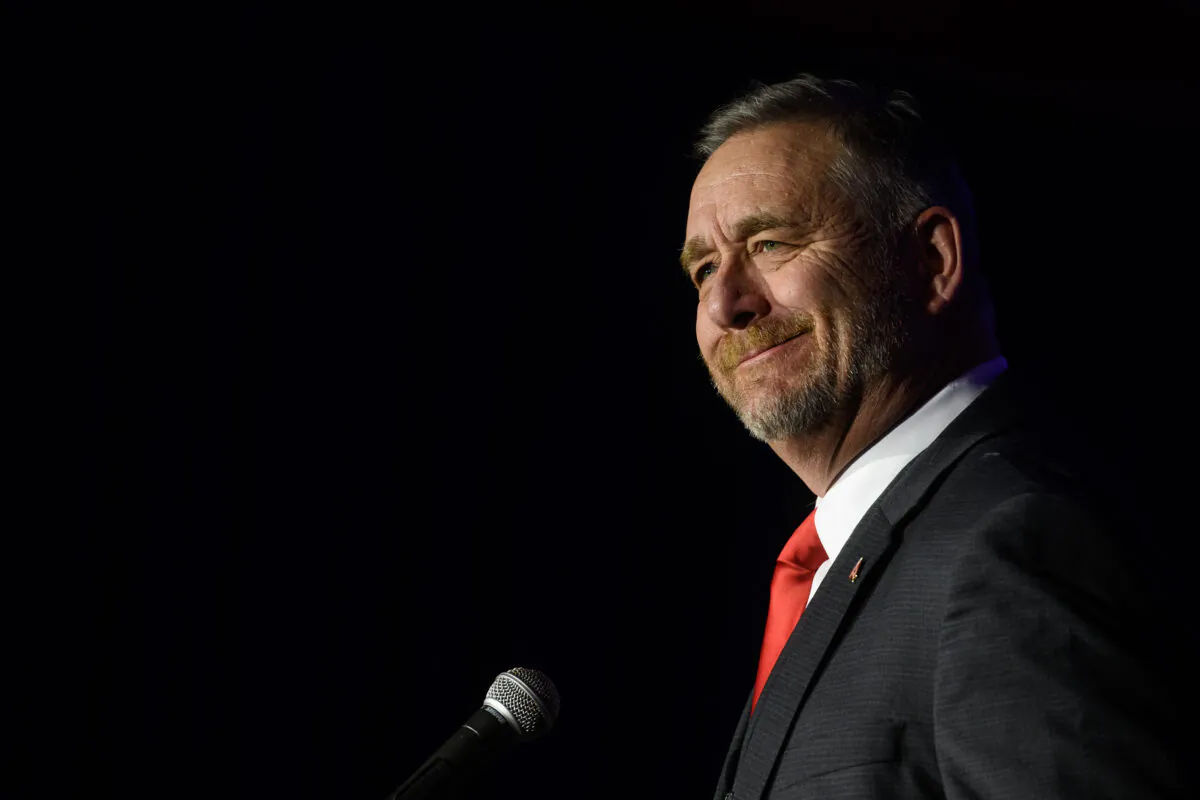 Then Republican candidate Dave Yost gives his victory speech after winning the Ohio Attorney General race at the Ohio Republican Party's election night party at the Sheraton Capitol Square in Columbus, Ohio, on Nov. 6, 2018. (Justin Merriman/Getty Images)