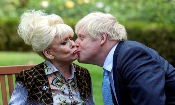 Boris Johnson kisses television actor Barbara Windsor