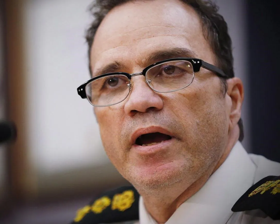Winnipeg Police Chief Danny Smyth speaks during a press conference in Winnipeg in a file photo. (The Canadian Press/John Woods)
