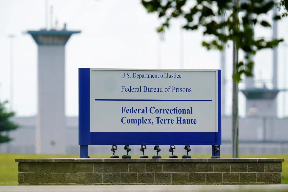 The federal prison complex in Terre Haute, Ind. on Aug. 28, 2020. (Michael Conroy/AP Photo)
