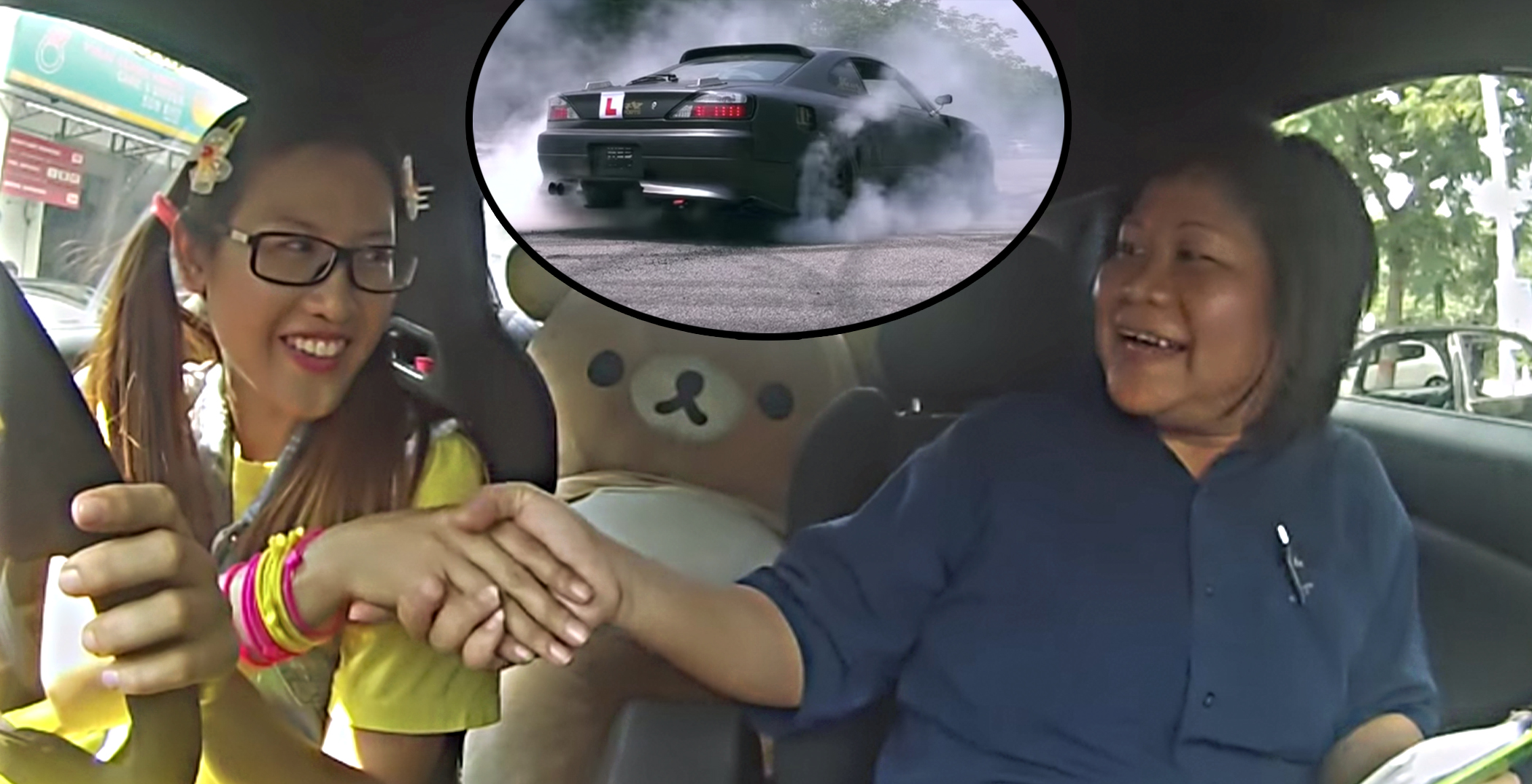 Race Car Driver Pranks Impatient Driving Instructors With Her Amazing