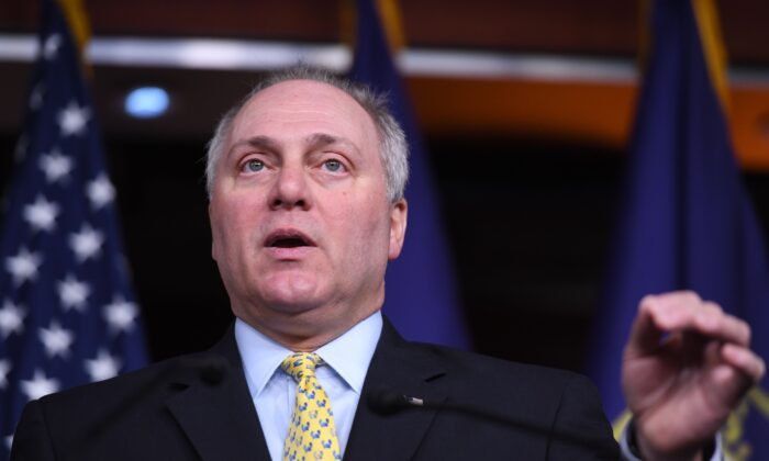 House Minority Whip Steve Scalise (R-La.) speaks during a press conference in Washington on Dec. 10, 2019. (Saul Loeb/AFP via Getty Images)