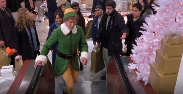 Elf on an escalator