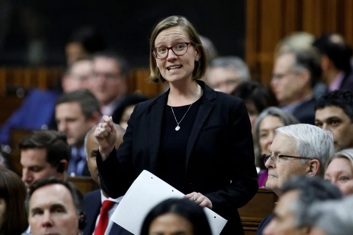 Canada's Minister of International Development Karina Gould speaks during Question Period in the House of Commons on Parliament Hill in Ottawa, on Dec. 10, 2019. (Reuters/Blair Gable)