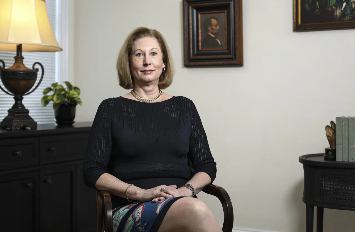 Sidney Powell, author of the bestseller “Licensed to Lie” and lead counsel in more than 500 appeals in the Fifth Circuit, in Washington on May 30, 2019. (Samira Bouaou/The Epoch Times)