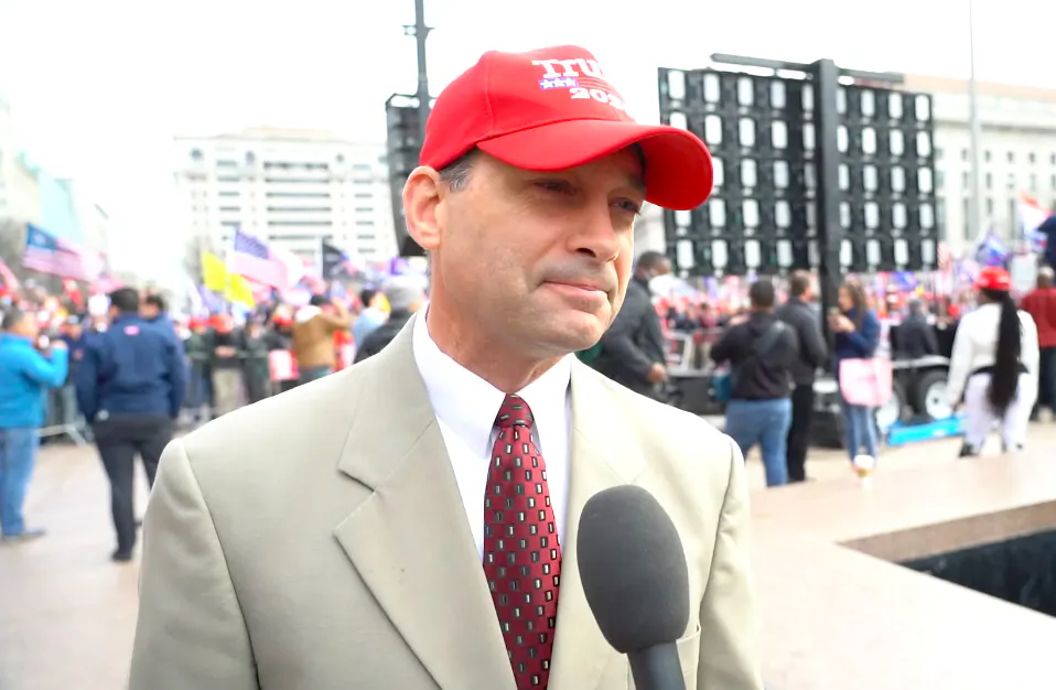Rep. Bob Good (R-Va.) during a rally at Freedom Plaza in Washington on Dec. 12, 2020. (The Epoch Times)