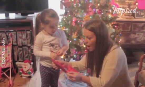 Little Girl Gets Christmas Surprise