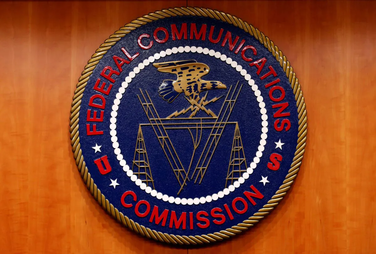 The Federal Communications Commission (FCC) logo in Washington on Feb. 26, 2015. (Yuri Gripas/Reuters)