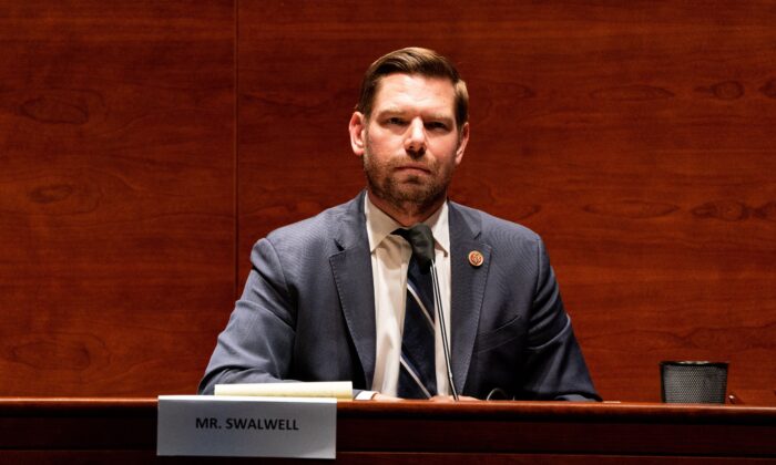 Rep. Eric Swalwell Testifies in Case to Keep Trump Off the Ballot